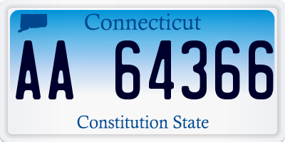 CT license plate AA64366