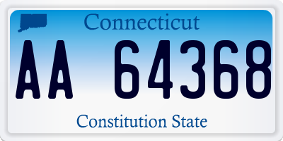 CT license plate AA64368