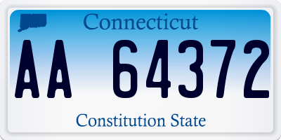 CT license plate AA64372