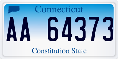 CT license plate AA64373