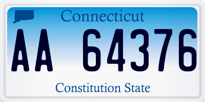 CT license plate AA64376