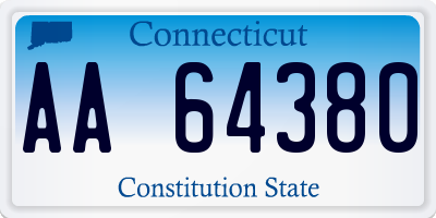 CT license plate AA64380