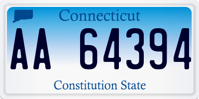 CT license plate AA64394