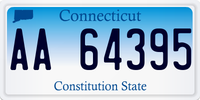 CT license plate AA64395