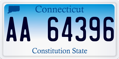 CT license plate AA64396