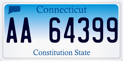 CT license plate AA64399