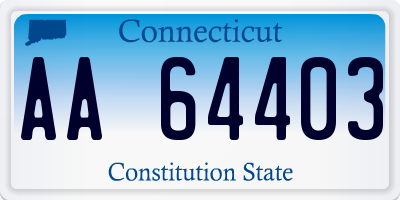 CT license plate AA64403