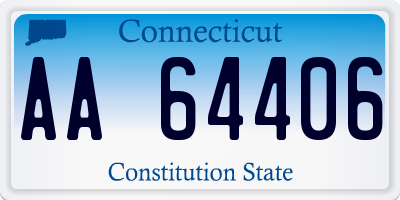 CT license plate AA64406