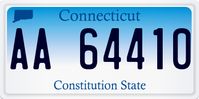 CT license plate AA64410