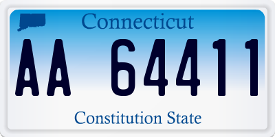 CT license plate AA64411