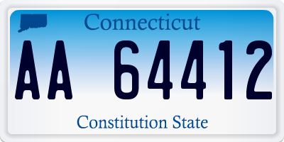 CT license plate AA64412