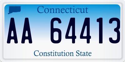 CT license plate AA64413