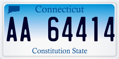 CT license plate AA64414