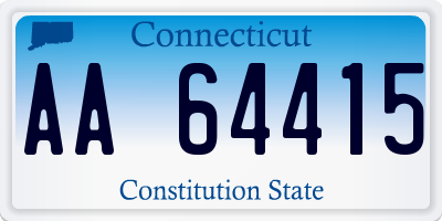 CT license plate AA64415