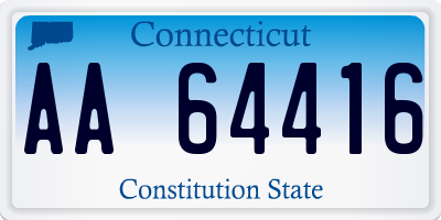 CT license plate AA64416
