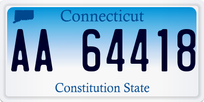 CT license plate AA64418