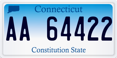 CT license plate AA64422