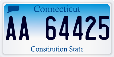 CT license plate AA64425