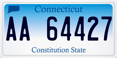 CT license plate AA64427