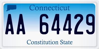 CT license plate AA64429