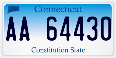 CT license plate AA64430