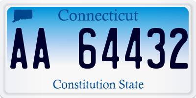 CT license plate AA64432