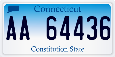 CT license plate AA64436