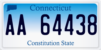 CT license plate AA64438