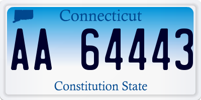 CT license plate AA64443