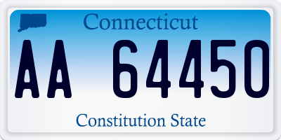 CT license plate AA64450