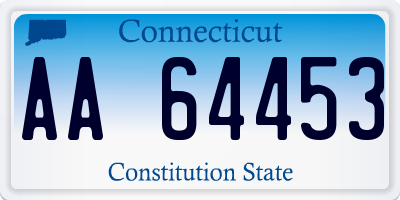 CT license plate AA64453