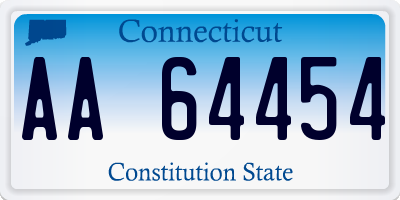 CT license plate AA64454