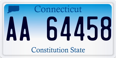 CT license plate AA64458