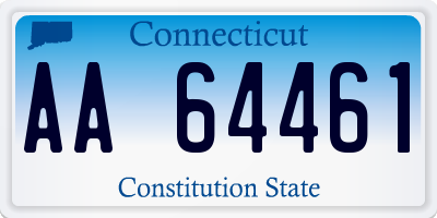 CT license plate AA64461