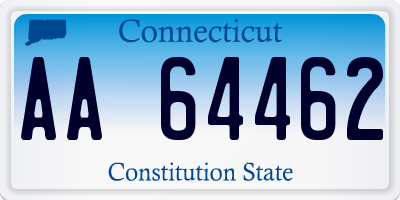 CT license plate AA64462