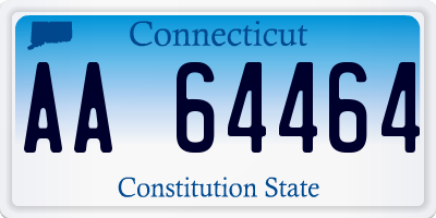 CT license plate AA64464