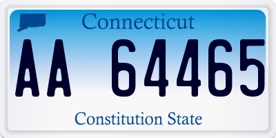 CT license plate AA64465