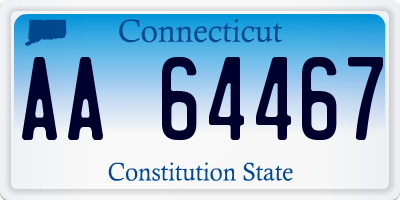 CT license plate AA64467