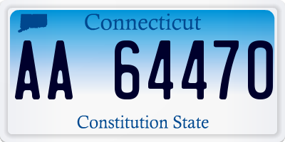 CT license plate AA64470