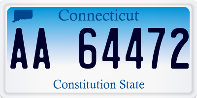 CT license plate AA64472