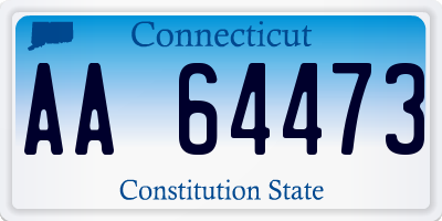 CT license plate AA64473