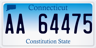 CT license plate AA64475