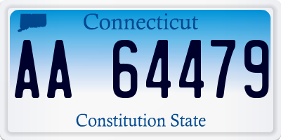 CT license plate AA64479