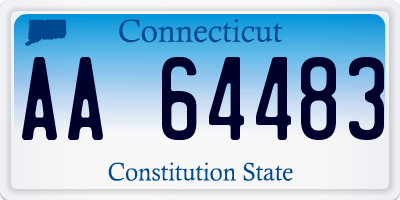 CT license plate AA64483