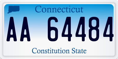 CT license plate AA64484