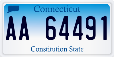 CT license plate AA64491