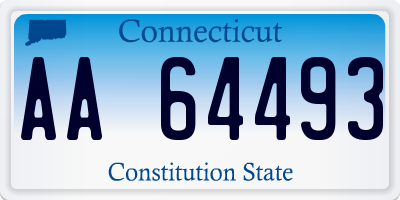 CT license plate AA64493