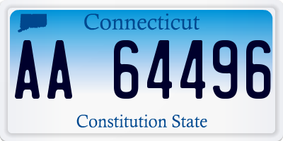 CT license plate AA64496