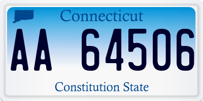 CT license plate AA64506