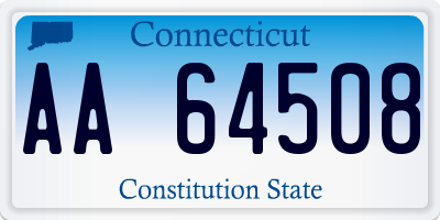 CT license plate AA64508